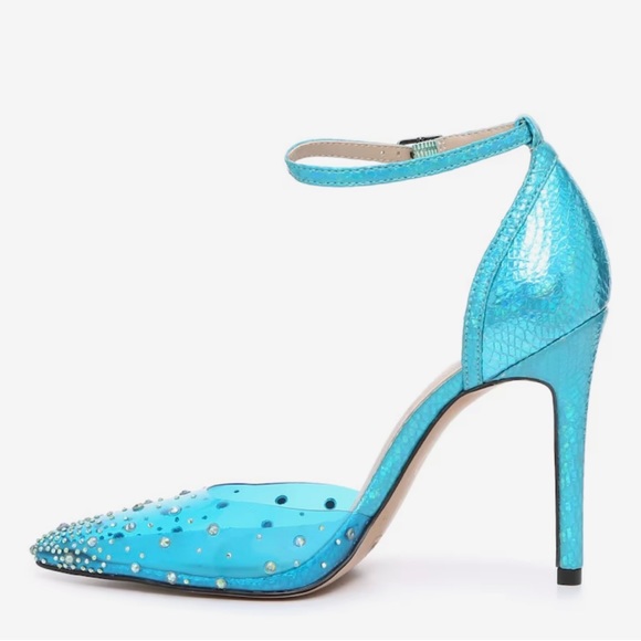 Brand New Women’s Size 7M Mix No. 6 Arlette Pumps With Sparkling Studs Turquoise - Picture 4 of 13